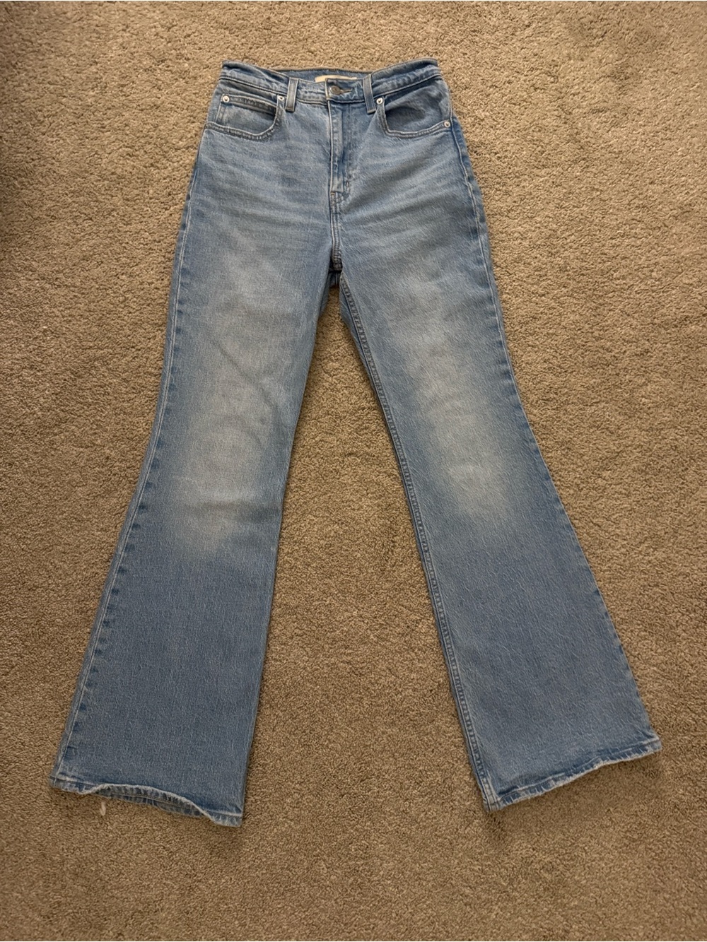 Levi's Premium Quality Clothing 70s High Flare Vintage Light Blue Jeans